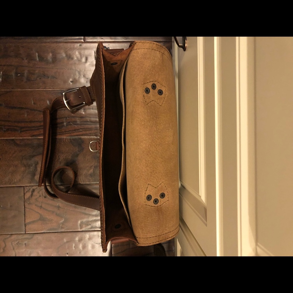 Thin leather briefcase